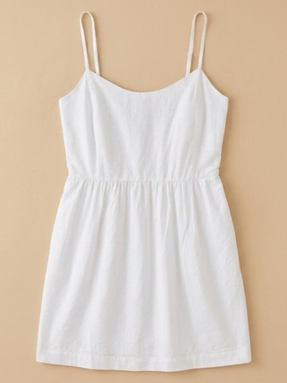 GAP White Mini Sundress with Spaghetti Straps